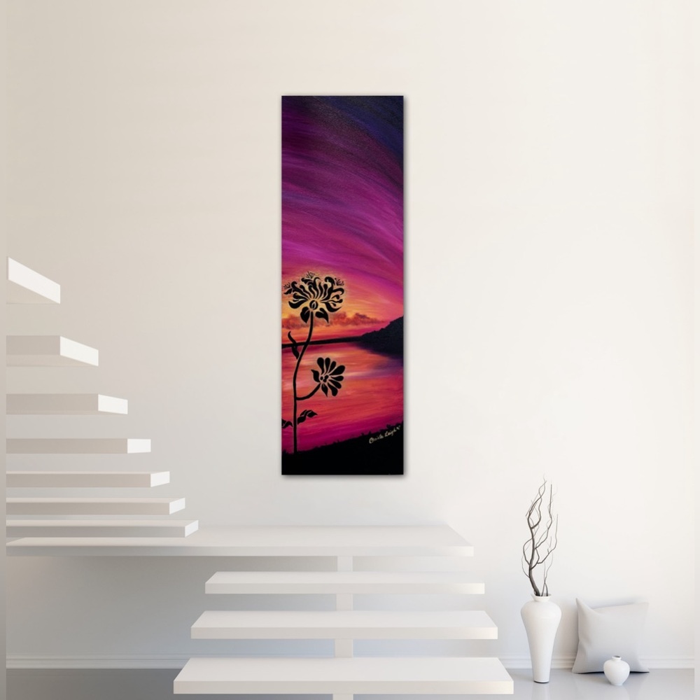 Original Art Painting 12”x36”x1” “Sunset Dreaming”